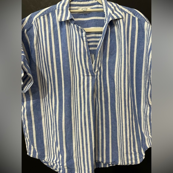 Madewell Courier Button-Back Shirt in Hinsdale Stripe - Picture 12 of 13